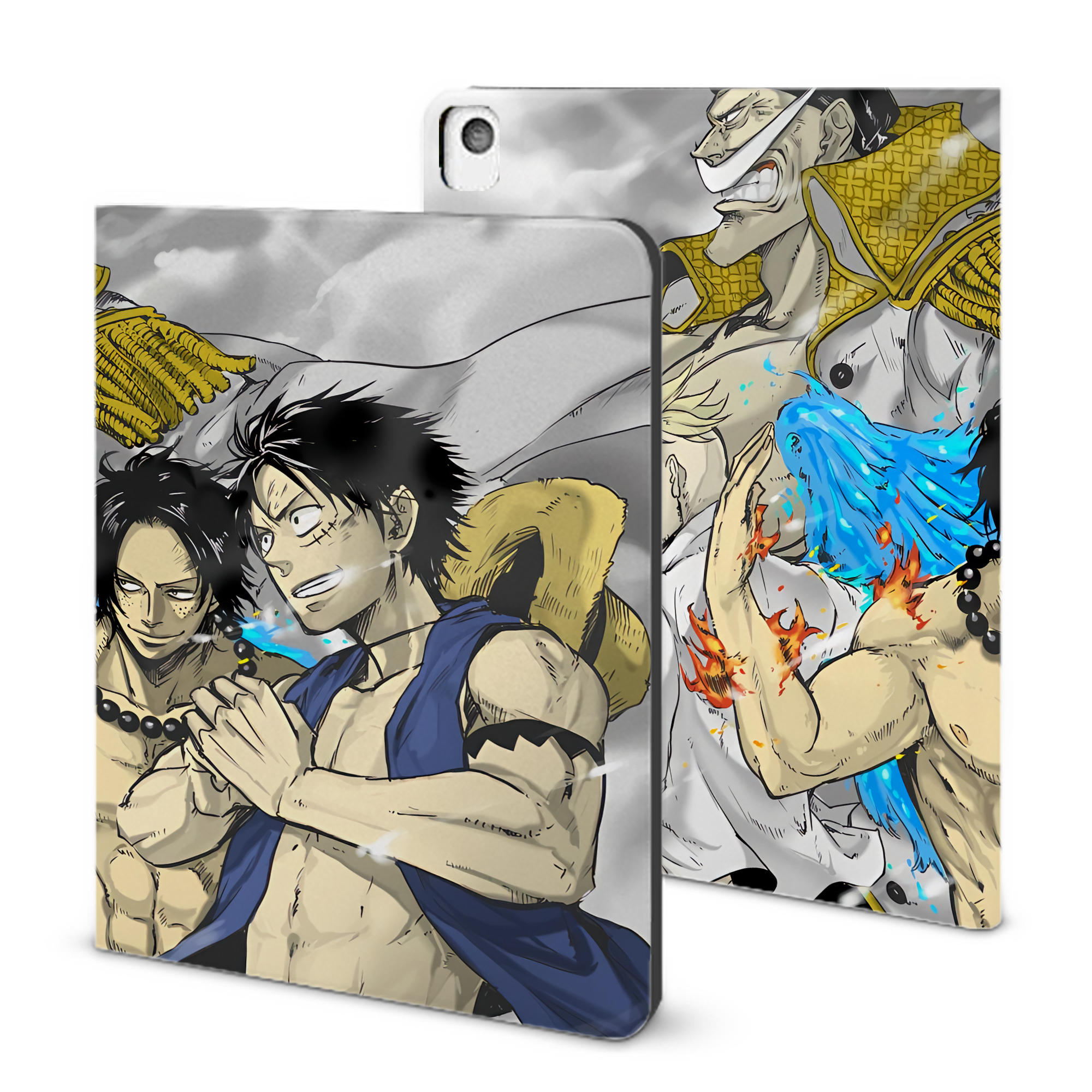 （画像用） ワンピース ONE PIECE IPadケース ペンホルダー付き ブックスタイルデザイン